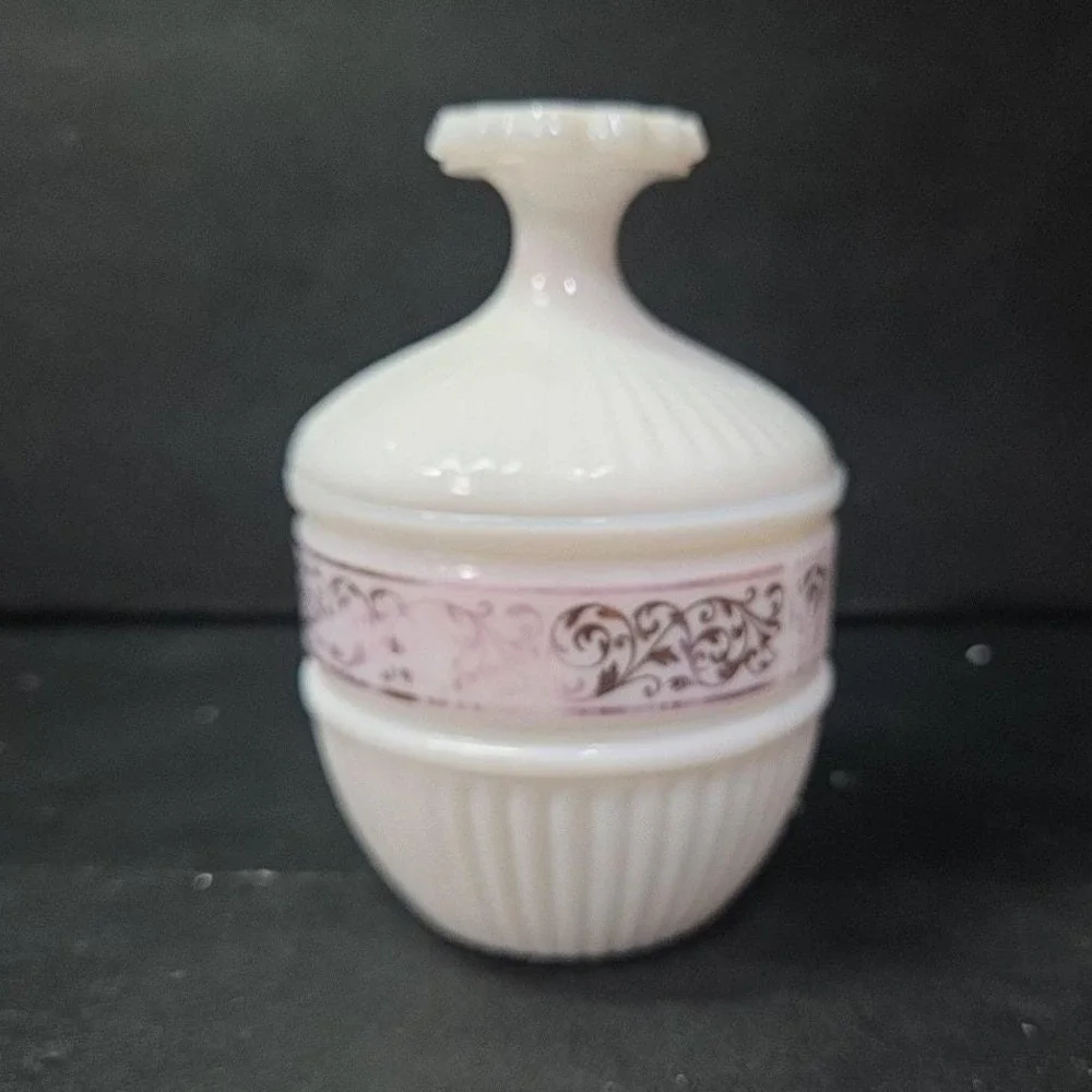 Avon White Lidded Trinket Dish, Vintage‎ Candle Holder, Replacement Vanity Decor